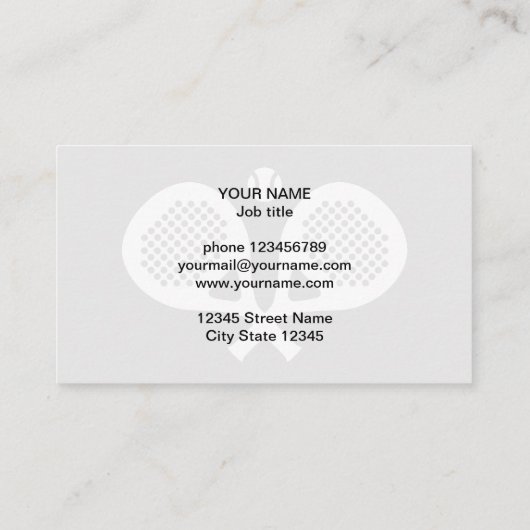 プロフェッショナルパデルテニス名刺テンプレート 名刺 (裏面)