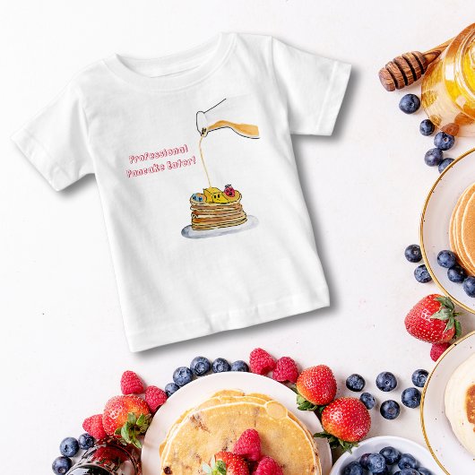 プロフェッショナルパンケーキイーターパンケおもしろいーキ ベビーTシャツ