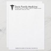 プロフェッショナルパーソナライズされたドクター文房具 レターヘッド (正面/裏面)