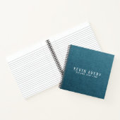 プロフェッショナルパーソナライズされたブルーリネンテクスチャ ノートブック (内部)