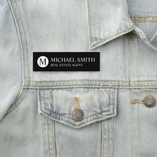 プロフェッショナルパーソナライズされたモノグラムと名前タグ 名札 (インサイチュ)