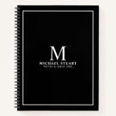 プロフェッショナルパーソナライズされたモノグラムと名前 ノートブック (正面)