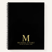 プロフェッショナルパーソナライズされたモノグラムと名前 ノートブック (正面)