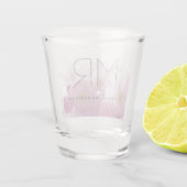 プロフェッショナルパーソナライズされたモノグラムミニマルフローラ ショットグラス (裏面)