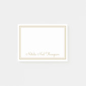 プロフェッショナルパーソナライズされたモノグラム名金ゴールド ポストイット (正面)