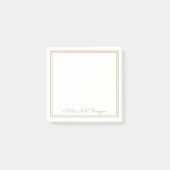 プロフェッショナルパーソナライズされたモノグラム名金ゴールド ポストイット (正面)