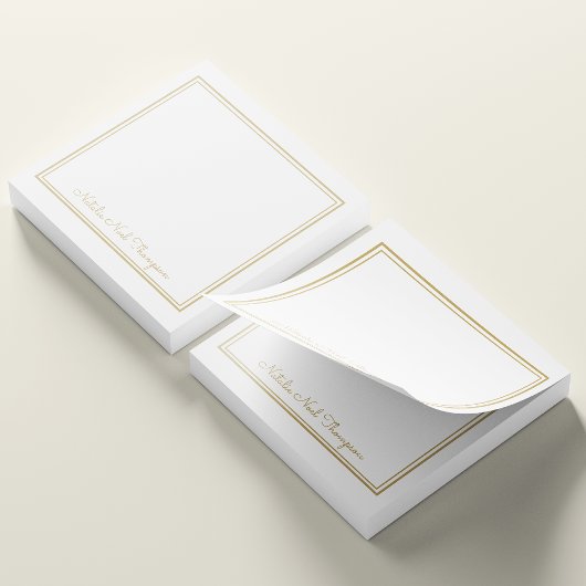 プロフェッショナルパーソナライズされたモノグラム名金ゴールド ポストイット