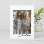 プロフェッショナルパーソナライズされた会社のクリスマスフォト シーズンカード (スタンド正面)
