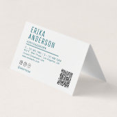 プロフェッショナルパーソナライズされた写真家の折り畳み 名刺 (裏面)