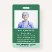 プロフェッショナルパーソナライズされた学生ナース バッジ (正面)