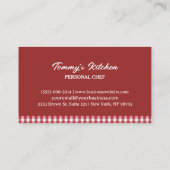 プロフェッショナルパーソナルシェフケータリングフードサービス 名刺 (裏面)