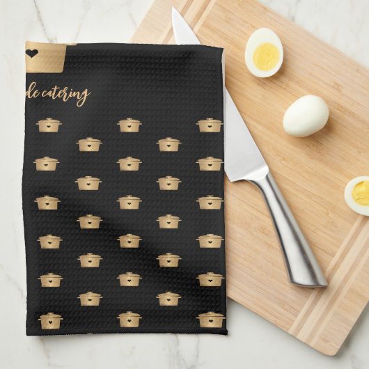 プロフェッショナルパーソナルシェフケータリングレストラン キッチンタオル (四つ折り)