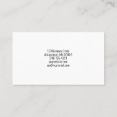 プロフェッショナルパーソナルセキュリティカスタム楕円形の写真 名刺 (裏面)