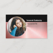 プロフェッショナルパーソナルセキュリティカスタム楕円形の写真 名刺 (正面)