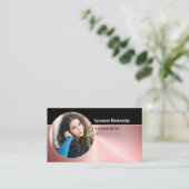 プロフェッショナルパーソナルセキュリティカスタム楕円形の写真 名刺 (スタンド正面)