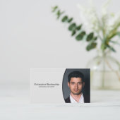 プロフェッショナルパーソナルセキュリティカスタム楕円形の写真 名刺 (スタンド正面)