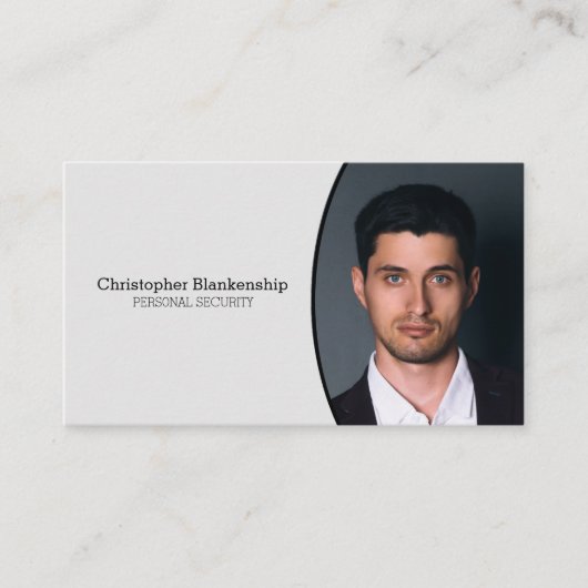 プロフェッショナルパーソナルセキュリティカスタム楕円形の写真 名刺 (正面)