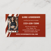 プロフェッショナルパーソナルトレーナーフィットネスインストラクター 名刺 (裏面)