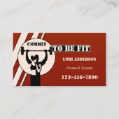 プロフェッショナルパーソナルトレーナーフィットネスインストラクター 名刺 (正面)