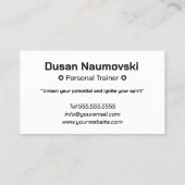 プロフェッショナルパーソナルトレーナーフィットネス&栄養 名刺 (裏面)