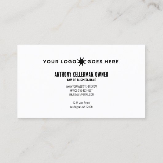 プロフェッショナルパーソナルトレーナー 名刺 (裏面)