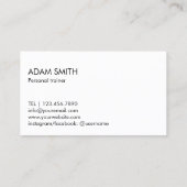 プロフェッショナルパーソナルフィットネストレーナー 名刺 (裏面)