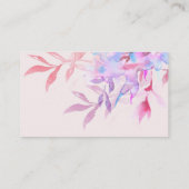 プロフェッショナルパーソナルモダン自然グリーンリー葉 名刺 (裏面)