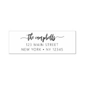 プロフェッショナルパーソナル差出人住所ミニマル セルフインキングスタンプ (デザイン)