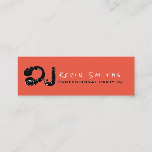プロフェッショナルパーティーDJミュージックDeejay スキニー名刺 (正面)