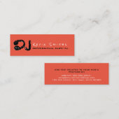 プロフェッショナルパーティーDJミュージックDeejay スキニー名刺 (正面/裏面)