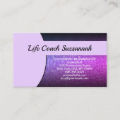 プロフェッショナルパープルグラデーショングリッターカスタム 名刺 (正面)