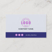 プロフェッショナルパープルパープル追加ロゴQRコード 名刺 (裏面)