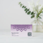 プロフェッショナルパープルマンダラヨガ名刺 ロイヤリティカード (スタンド正面)