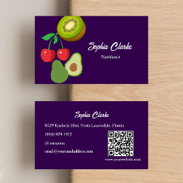 プロフェッショナルパープル栄養士ダイエットQRコード 名刺