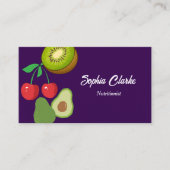 プロフェッショナルパープル栄養士ダイエットQRコード 名刺 (正面)