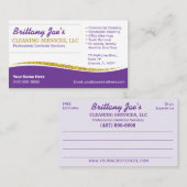 プロフェッショナルパープル金ゴールド名刺テンプレート 名刺 (正面/裏面)