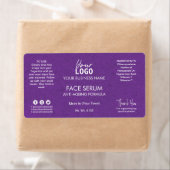 プロフェッショナルパープル顔及び毛髪油血清 ラベル (インサイチュ)