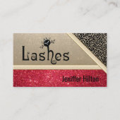 プロフェッショナルヒョウのキラキラ猫のラッシュロゴ 名刺 (正面)