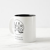 プロフェッショナルビジネスのプロモ企業のトロゴ ツートーンマグカップ (正面左)