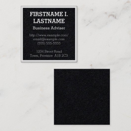 プロフェッショナルビジネスアドバイザー名刺 スクエア名刺 (正面/裏面)