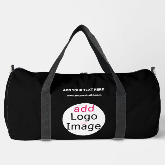 プロフェッショナルビジネスエクスガントブラックカスタム ダッフルバッグ (正面)