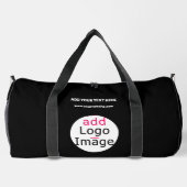 プロフェッショナルビジネスエクスガントブラックカスタム ダッフルバッグ (裏面)