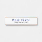 プロフェッショナルビジネスオフィス名タイトル(青) (白) サインプレート (正面)