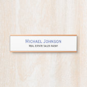 プロフェッショナルビジネスオフィス名タイトル(青) (白) サインプレート (正面)