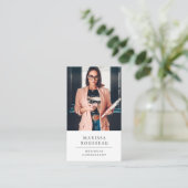 プロフェッショナルビジネスコンサルタント写真QRコード 名刺 (スタンド正面)