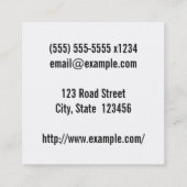 プロフェッショナルビジネスコンサルタント名刺 スクエア名刺 (裏面)