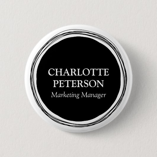 プロフェッショナルビジネススタッフオフィスの作業名タグ 缶バッジ (正面)