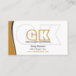 プロフェッショナルビジネスダークブラウンと金ゴールド 名刺