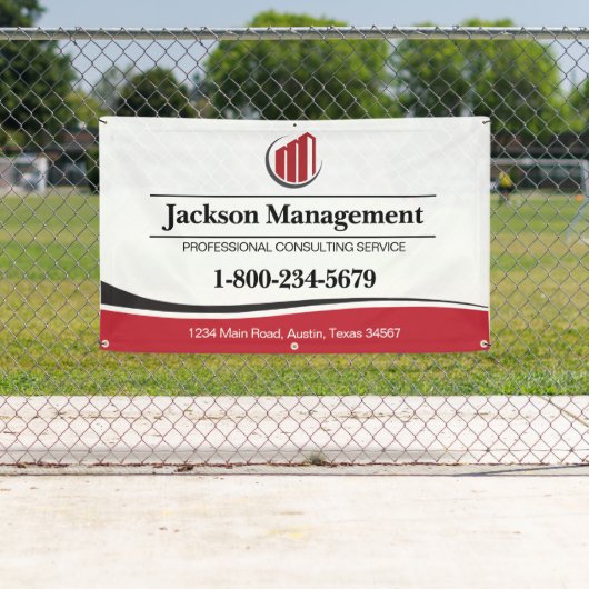 プロフェッショナルビジネスバナー（ロゴ付き） 横断幕 (インサイチュ)