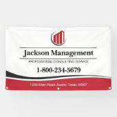 プロフェッショナルビジネスバナー（ロゴ付き） 横断幕 (横)